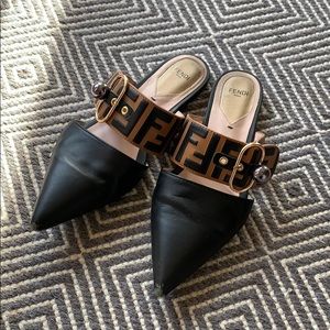 Fendi flat mules